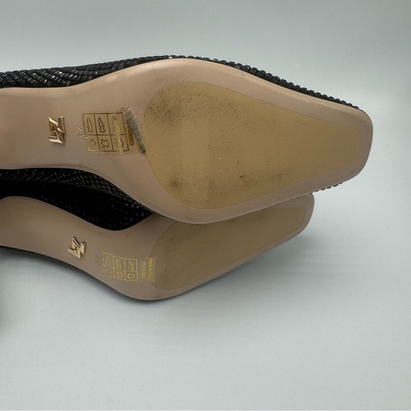 Lola Cruz Kiolo Boot Black Jeweled Sz 37 US 7 Bling Party New Years Eve Sparkle - Picture 6 of 11